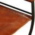 Swen Studio -  Folding Chairs 2 pcs Black and Brown Real Leather